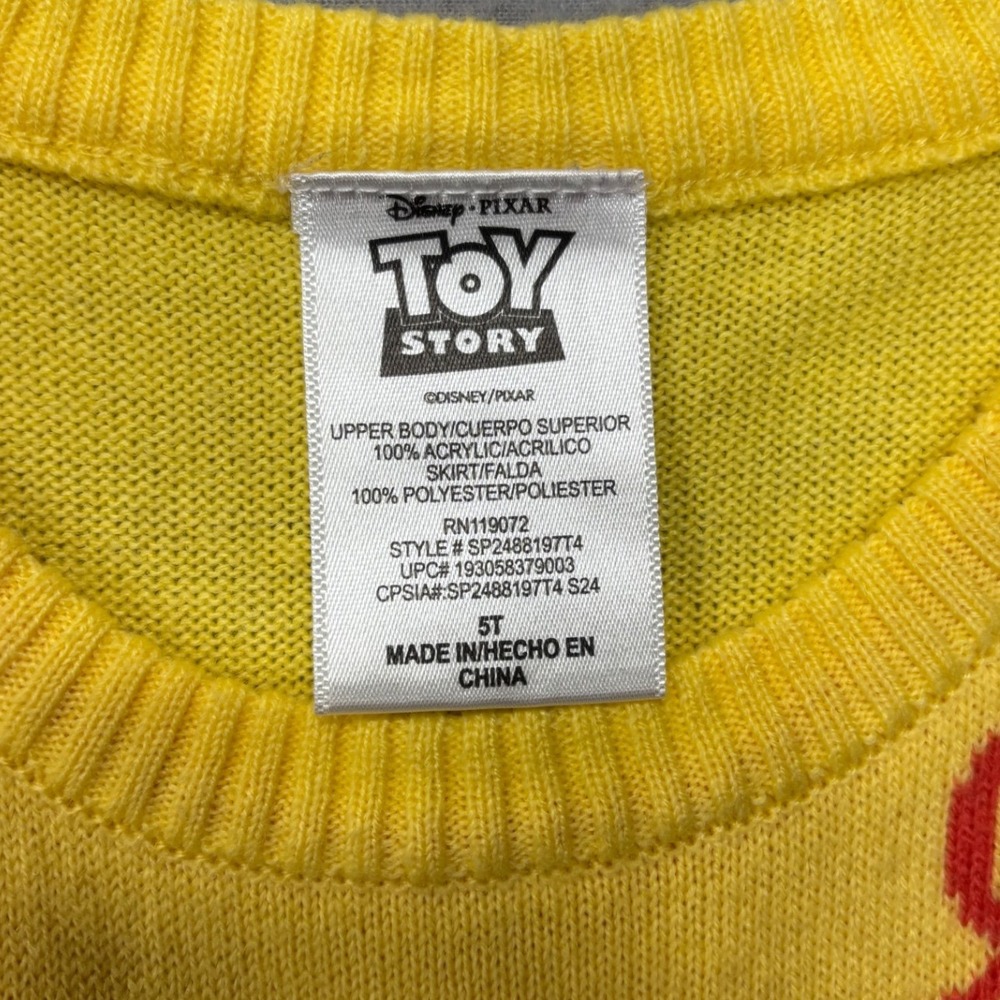 Disney Pixar Toy Story Jessie Dress 5T Cowgirl Costume Sweater Knit Tulle - Picture 2 of 6